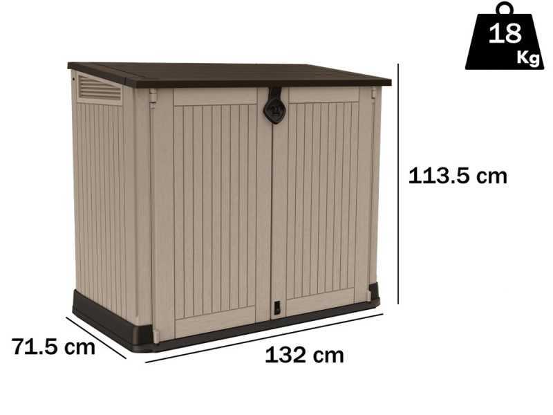 Keter Store it Out Midi beige - Armoire de jardin &agrave; outils - 132x71.5x113.5 cm