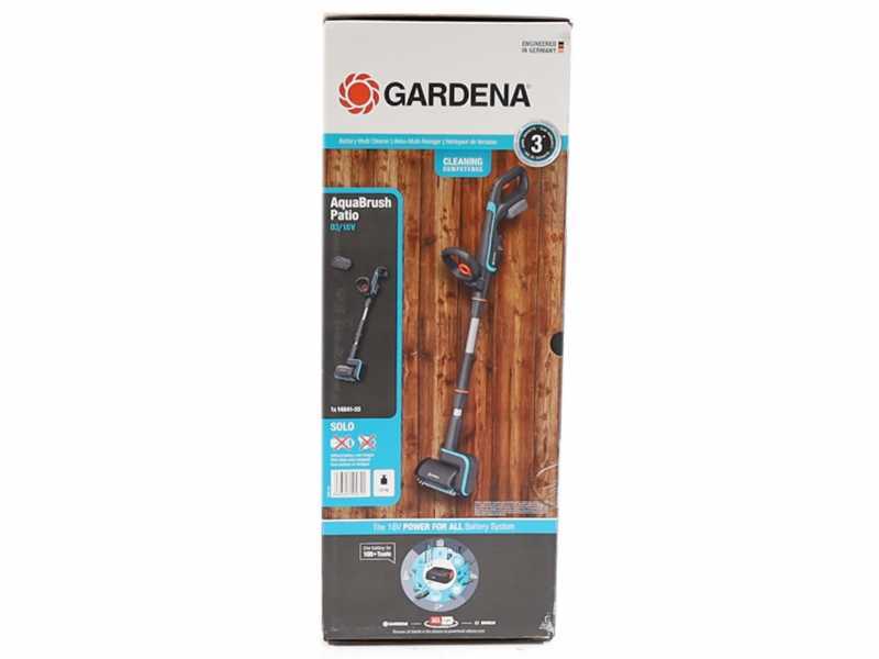 Gardena AquaBrush Universal 04/1 - Nettoyeur de sols &agrave; batterie + Brosse - SANS BATTERIE NI CHARGEUR