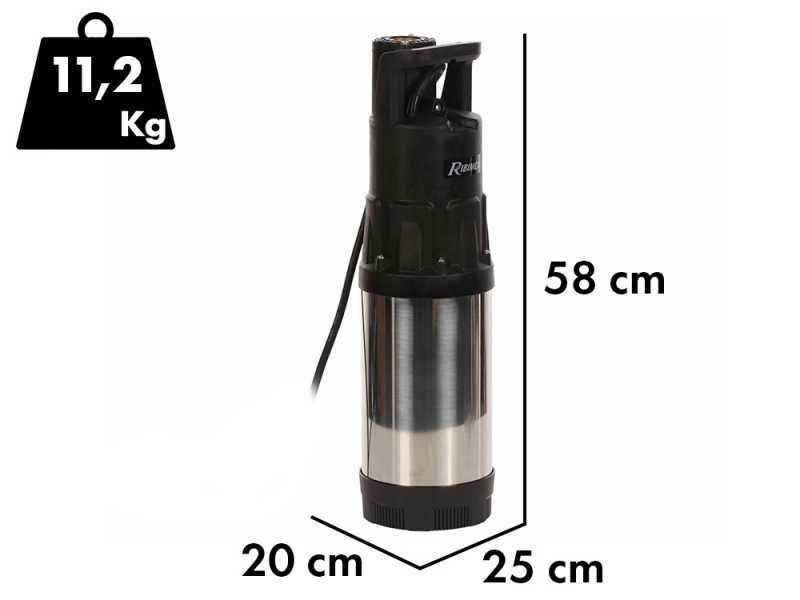 Ribimex PRPVC1201AUTO - Pompe immerg&eacute;e automatique pour puits - 1200 W - Eaux claires