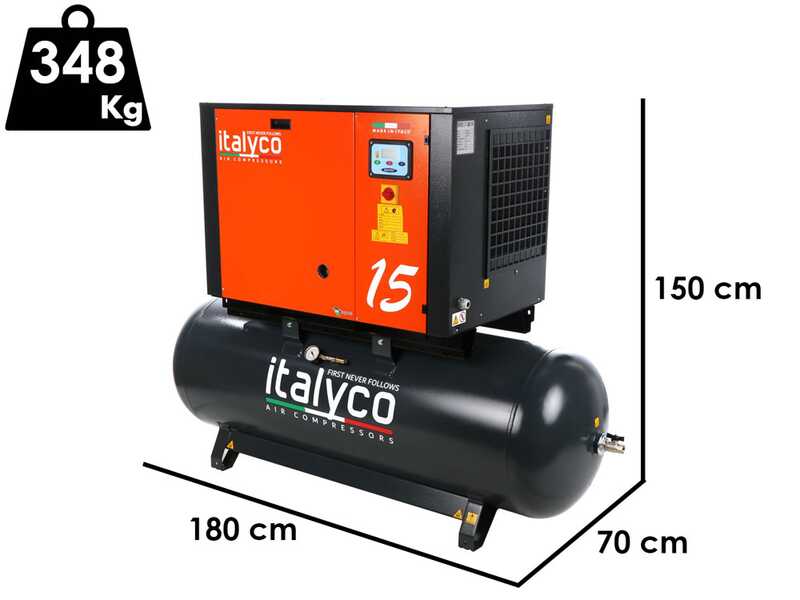 Italyco KV 15/500 Premium - Compresseur rotatif &agrave; vis - Pression max 10 bar