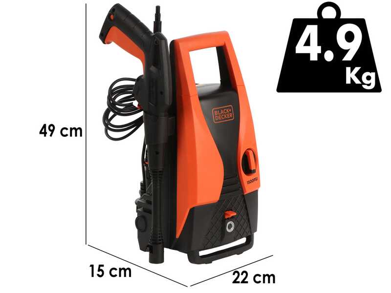 Black &amp; Decker PW1450TD-QS - Nettoyeur haute pression &agrave; eau froide - 105 bar - 426 l/h