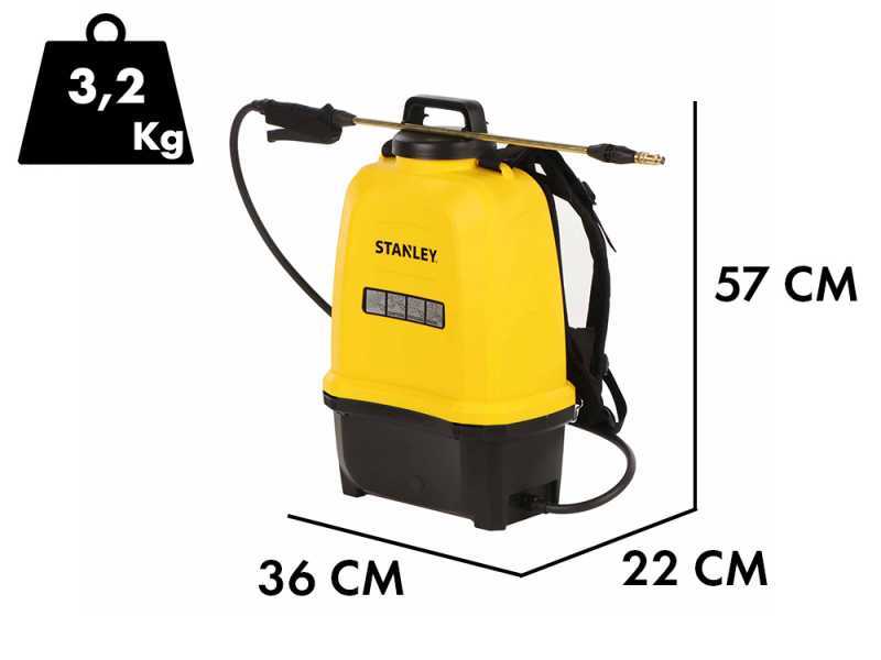 Stanley SXSPBS16E - Pulv&eacute;risateur &agrave; dos &agrave; batterie - 16 litres - 14,4V/2Ah