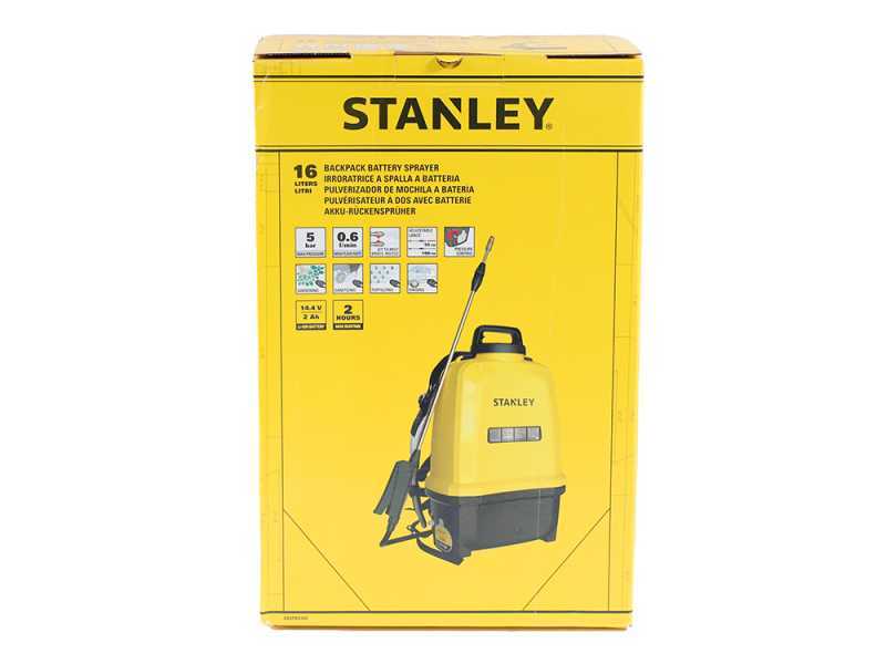 Stanley SXSPBS16E - Pulv&eacute;risateur &agrave; dos &agrave; batterie - 16 litres - 14,4V/2Ah