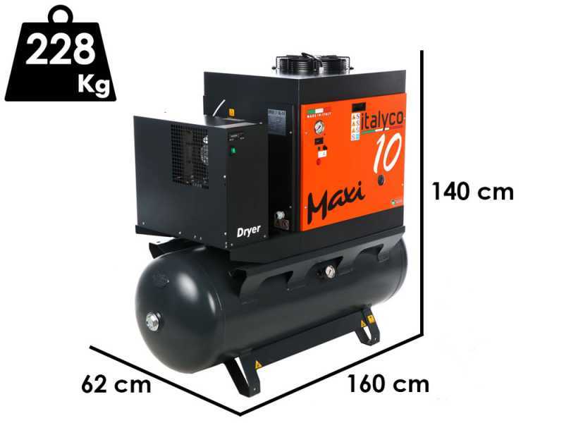 Italyco Maxi 10/270 D - Compresseur rotatif &agrave; vis - Pression max 10 bars