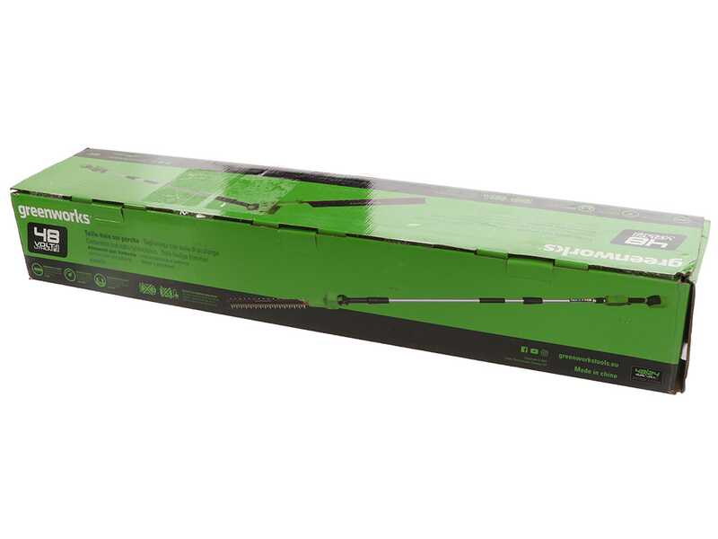 Greenworks G48PHTII - Taille-haie sans fil sur perche de rallonge - SANS BATTERIE NI CHARGEUR