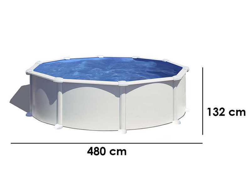 Gre Atlantis Ronde &Oslash;460 x 132cm - Piscine hors sol en acier