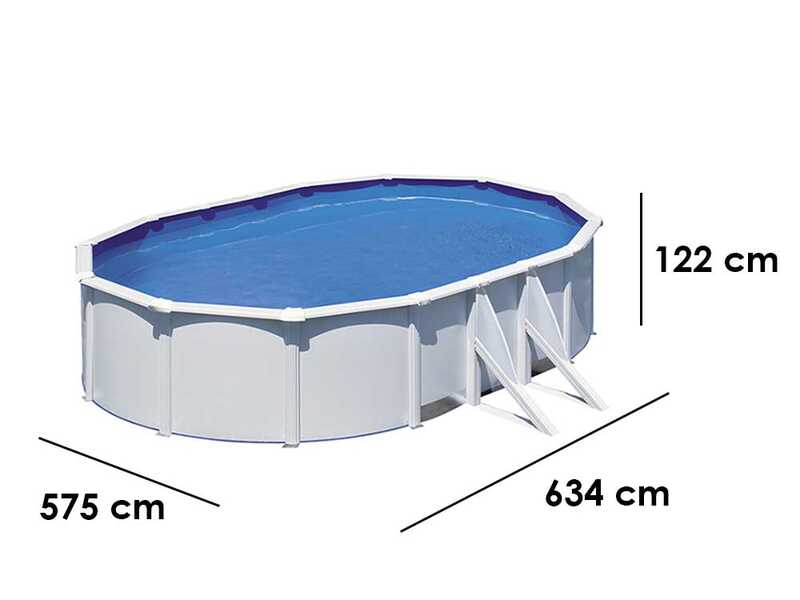 Gre Fidji Ovale 610x375x120cm - Piscine hors-sol en acier