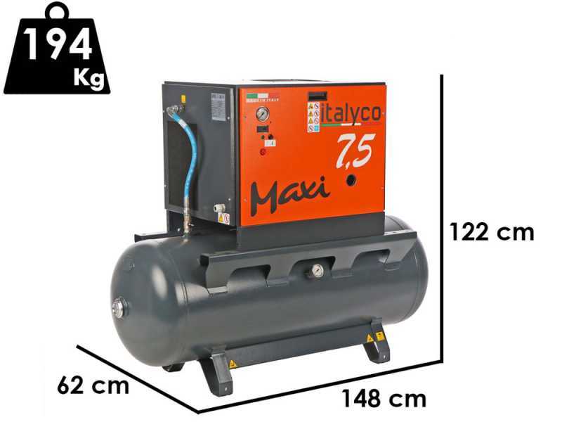 Italyco Maxi 8/270 - Compresseur rotatif &agrave; vis - Pression max 10 bars