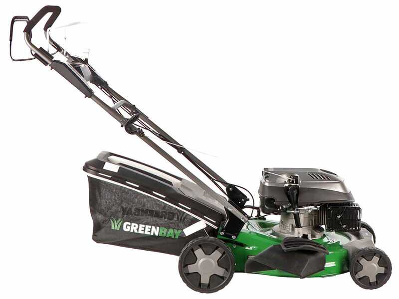GreenBay GB-LM 51 - Tondeuse &agrave; gazon autotract&eacute;e 4 en 1 -  Moteur thermique de 196cc