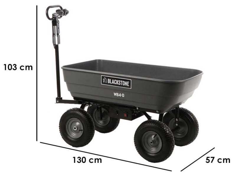 BlackStone WB4-D - Brouette &eacute;lectrique avec roues - 24V 12Ah