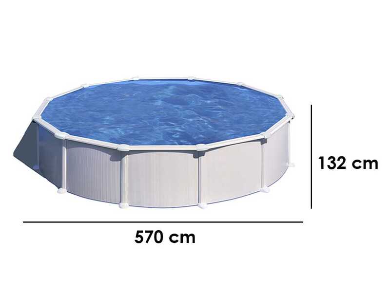 Gre Atlantis Ronde &Oslash;550 x 132 cm - Piscine hors-sol en acier