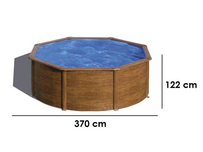 Gre Pacific ronde &Oslash;350 x 120 cm - Piscine hors sol en acier