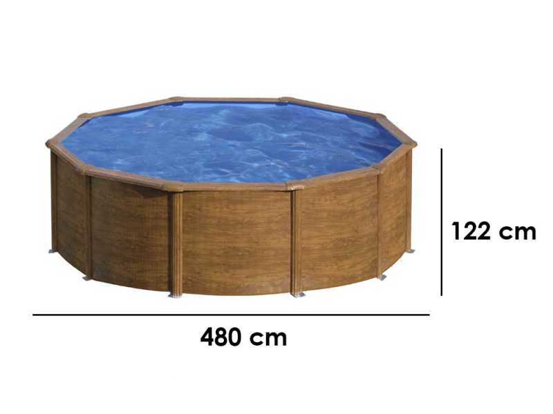 Gre Pacific Ronde &Oslash;460 x 120 cm - Piscine hors sol en acier