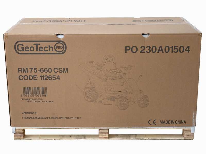GeoTech Pro RM 75-660 CSM - Tracteur tondeuse mini-rider - Coupe de 66 cm