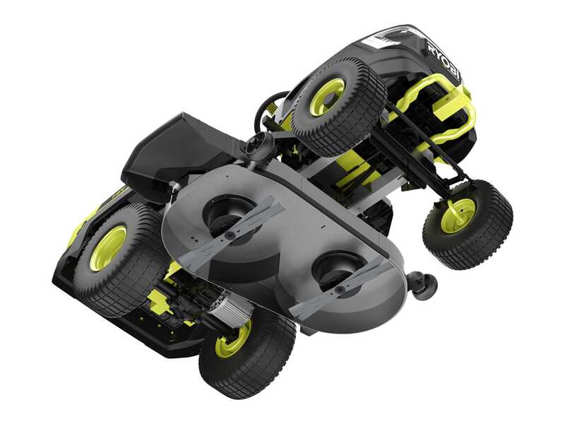 RYOBI RY72TMX107-210 - Tracteur tondeuse &agrave; batterie - 72V / 2x10Ah