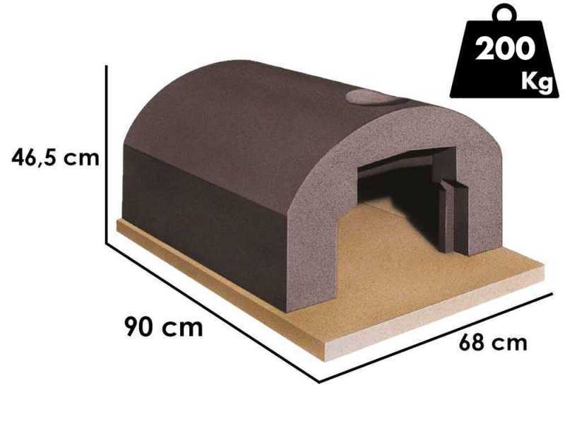 Linea VZ Vesuvio - Four &agrave; bois encastrable avec chambre de 56x61 cm - Capacit&eacute; de cuisson 2 pizzas