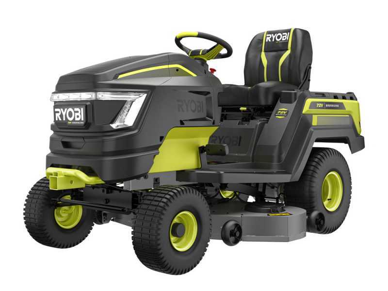 RYOBI RY72TMX117-310 - Tracteur tondeuse &agrave; batterie - 72V / 3x10Ah