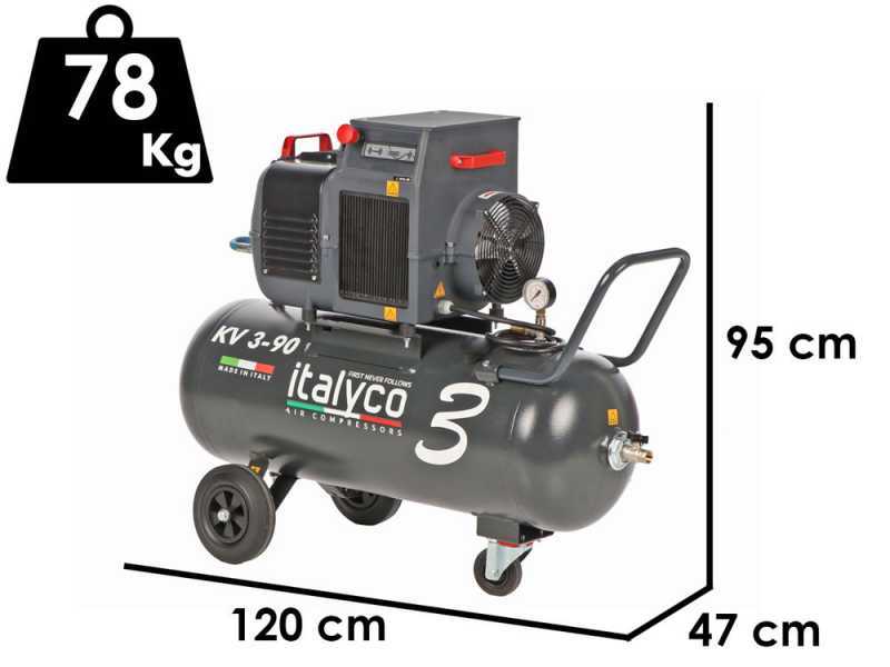 Italyco KV 3/90 - Compresseur rotatif &agrave; vis - Pression max 10 bars