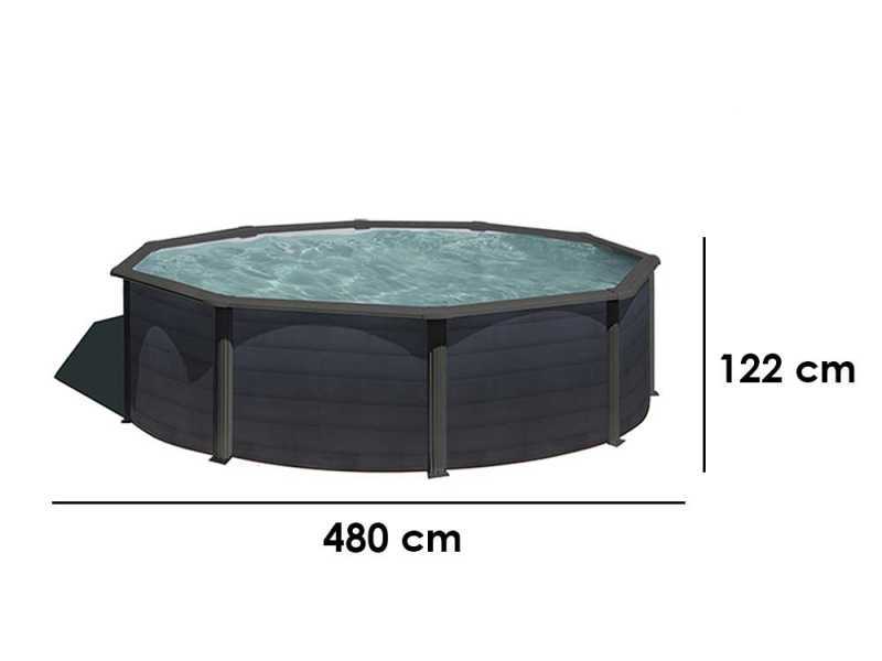 Gre Kea Ronde &Oslash;460 x 120 cm - Piscine hors-sol en acier