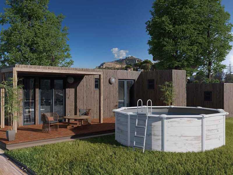 Gre Finlandia ronde &Oslash;300 x 120 cm - Piscine hors-sol en acier