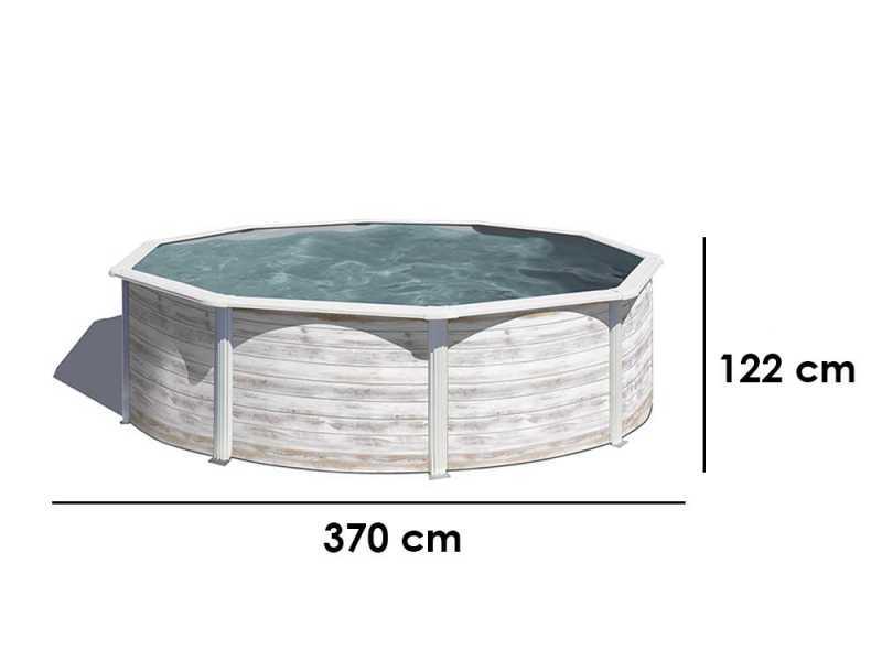 Gre Finlandia ronde  &Oslash;350 x 120 cm - Piscine hors-sol en acier
