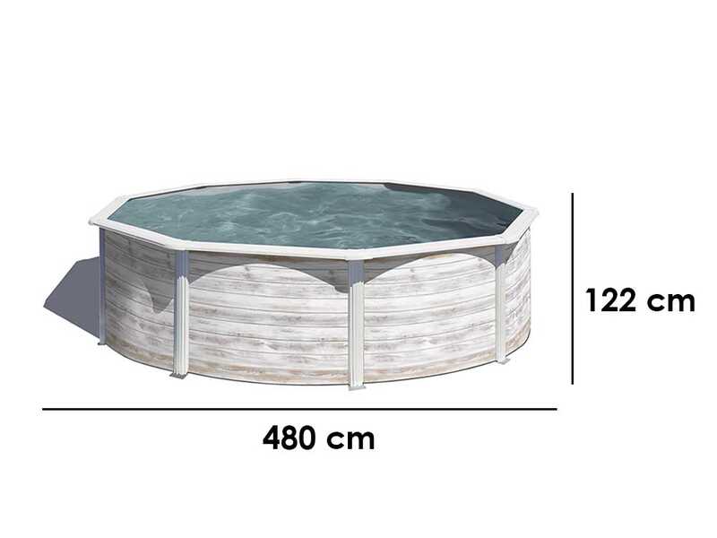 Gre Finlandia Ronde &Oslash;460 x 120 cm - Piscine hors-sol en acier