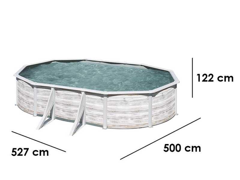 Gre Finlandia Ovale 500 x 300 x 120 cm - Piscine hors-sol en acier