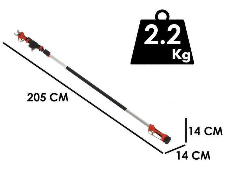 Stocker Magma E-35TP - S&eacute;cateur &eacute;lectrique de taille sur perche  -21.6V/2.6 Ah - 205/325 cm