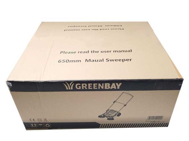 GreenBay GB-SW 650 - Balayeuse manuelle &agrave; pouss&eacute;e - avec bac de ramassage