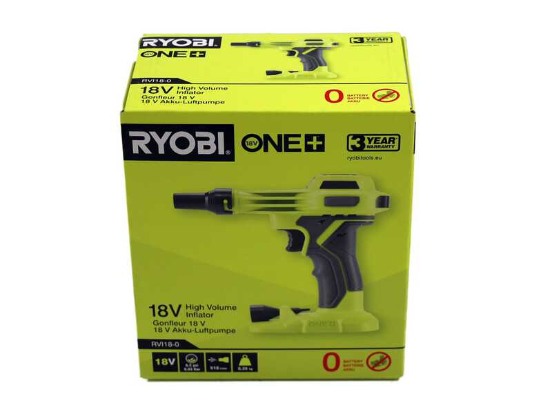 Ryobi RVI18-0 - Compresseur portatif &agrave; batterie - 18V - 2Ah