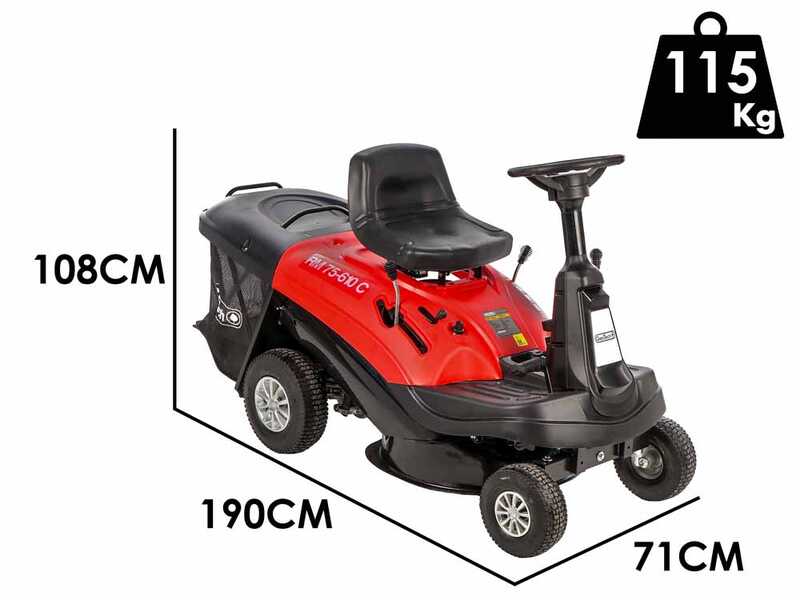 Geotech RM 75-610 C - Tondeuse autoportée Mini rider - Moteur de 224 cm3 - Démarrage électrique