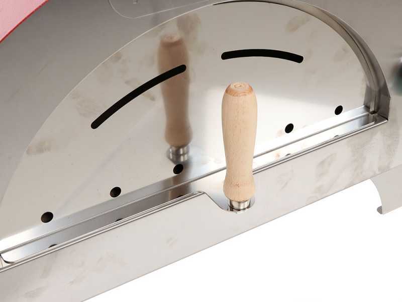AgriEuro Quattro Stagioni Rouge - Four &agrave; bois pour pizza d'ext&eacute;rieur 60x40 - capacit&eacute; 1 pizza