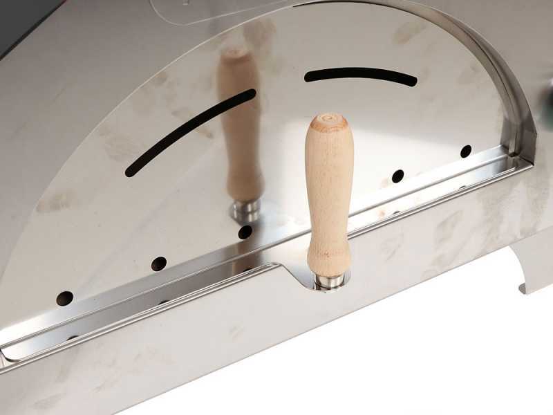 AgriEuro Quattro Stagioni - Four &agrave; bois d'ext&eacute;rieur pour pizza Anthracite 60x40 - pour 1 pizza