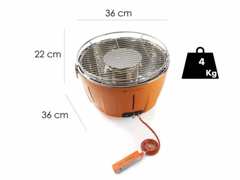 Classe InstaGrill - Barbecue de table &agrave; charbon - Corps orange mangue
