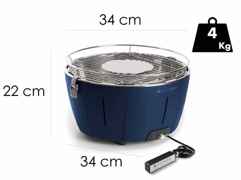 Classe InstaGrill - Barbecue de table &agrave; charbon - Corps bleu oc&eacute;an