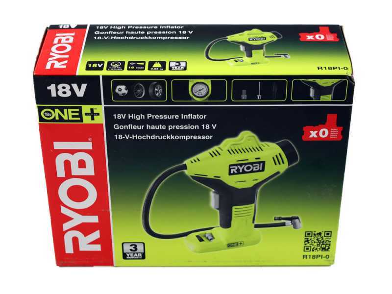 Ryobi R18PI-0 - Compresseur portatif &agrave; batterie - 18V - SANS BATTERIE ET SANS CHARGEUR