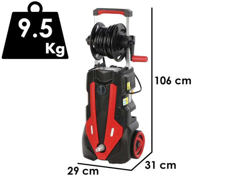 GeoTech Blasty 180 - Nettoyeur haute pression avec lance professionnelle + Kit patio et d&eacute;boucheur - 180 bar - 450 l/h