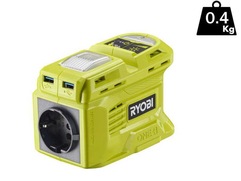 Ryobi RY18BI150B-0 - Inverter 18V - Puissance 150 W - Fonction chargeur de batterie - SANS BATTERIE