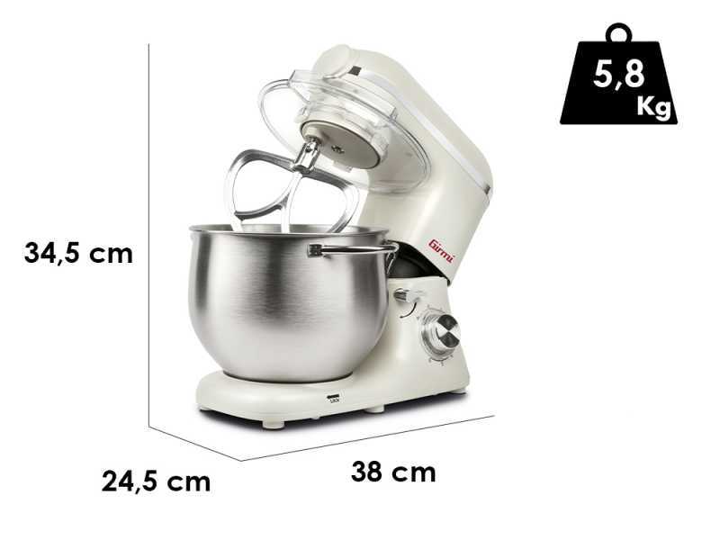 Girmi Gastronomo Plus IM5001 - Batteur Plan&eacute;taire - Cuve de 8 litres