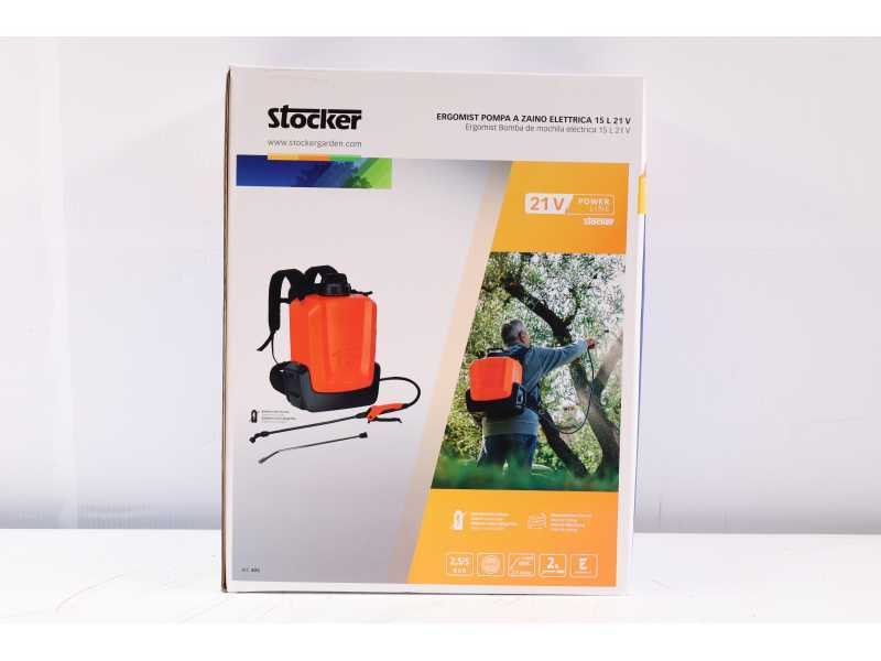 Stocker Ergomist 15 - Pulv&eacute;risateur &agrave; dos &agrave; batterie - Cuve 15 L - 21 V  4 Ah