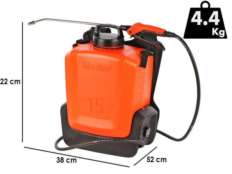 Stocker Ergomist 15 - Pulv&eacute;risateur &agrave; dos &agrave; batterie - Cuve 15 L - 21 V  4 Ah