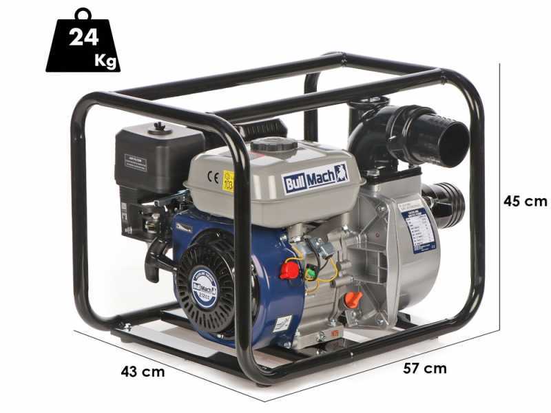 BullMach LYMPHIA 80 - Motopompe thermique - avec raccords de 80 mm