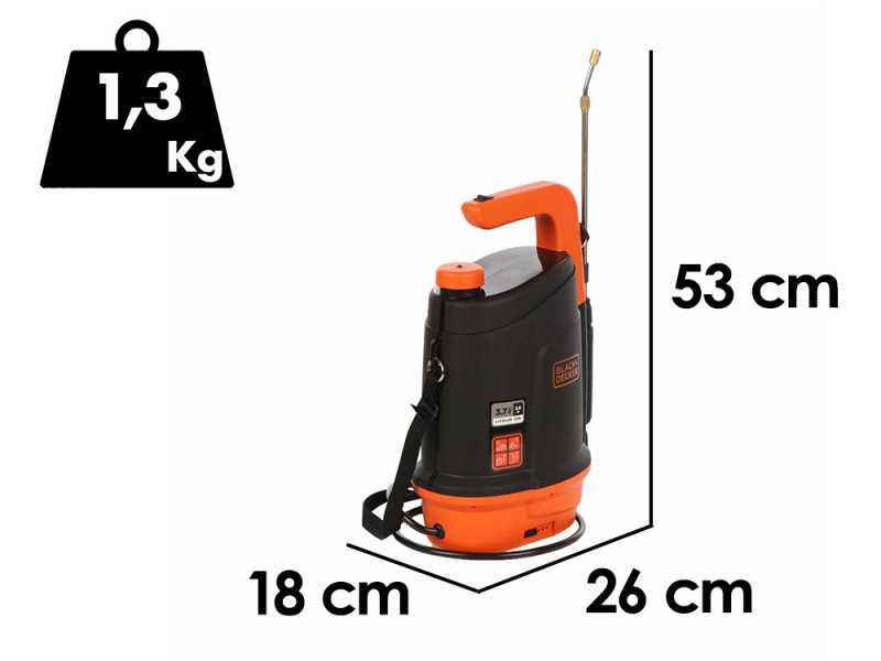 Black &amp; Decker BXSPBS05E - Pulv&eacute;risateur &agrave; bandouli&egrave;re &agrave; batterie - 5 litres - 3,7V/2,6Ah