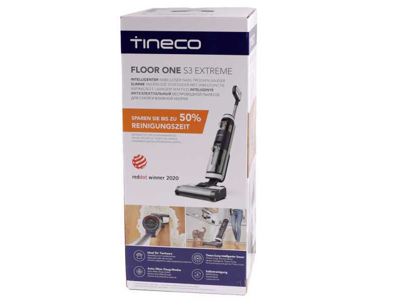 Tineco Floor One S3 Extreme - Nettoyeur de sols &agrave; batterie smart - 3 en 1 : lave, s&egrave;che et aspire