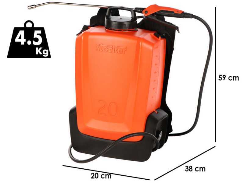 Stocker Ergomist 20 - Pompe de pulv&eacute;risation &agrave; dos &agrave; batterie - Cuve 20 L - 21 V  4 Ah