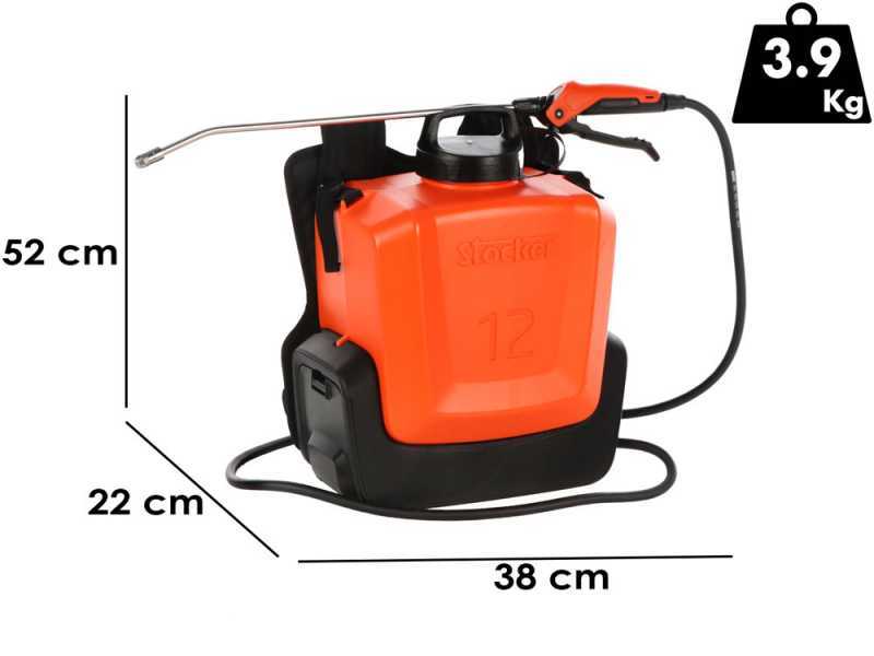 Stocker Ergomist 12 - Pompe de pulv&eacute;risation &agrave; dos &agrave; batterie - Cuve 12 L - 21 V - SANS BATTERIES