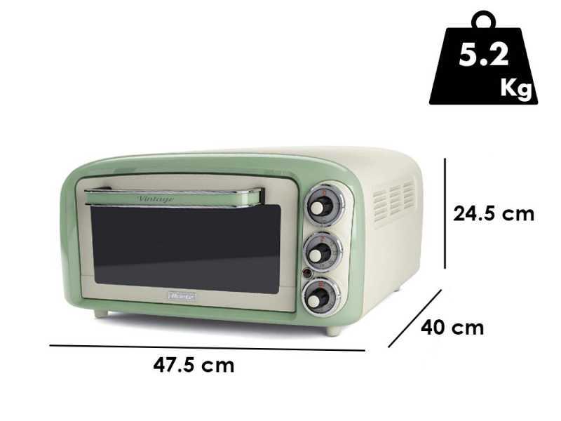 Ariete Vintage Vert - Four &eacute;lectrique statique - 18L 1380W