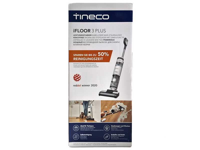 Tineco iFloor 3 Plus - Nettoyeur de sols &agrave; batterie 3 en 1 : lave, s&egrave;che et aspire