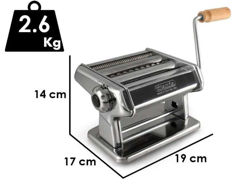 Imperia New Titania iPasta T.2/6,5 mm - Laminoir - Machine &agrave; p&acirc;tes manuelle en acier INOX
