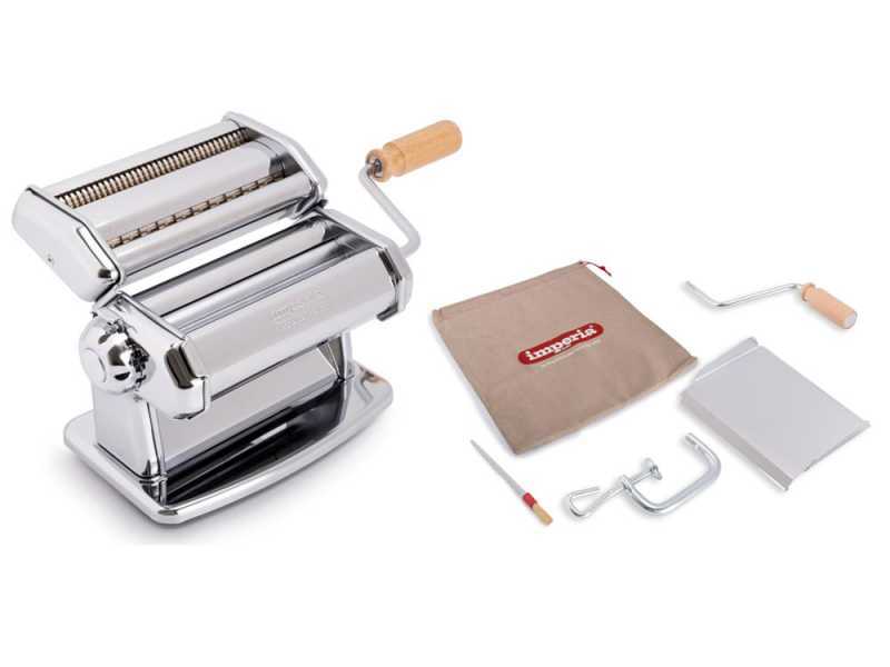 Imperia iPasta T. 6,5/12 mm Classica Ruvida - Laminoir - Machine &agrave; p&acirc;tes manuelle en INOX